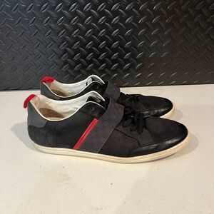 Louis Vuitton Waterline Damier Low Strap Trainer Sneakers Nubuck Black Mens Sz 7